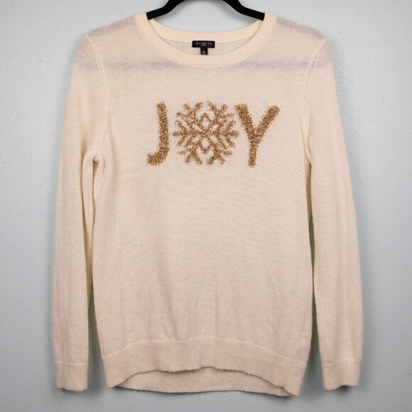 Talbots cream joy wool/alpace blend sweater-MP - Picture 1 of 4